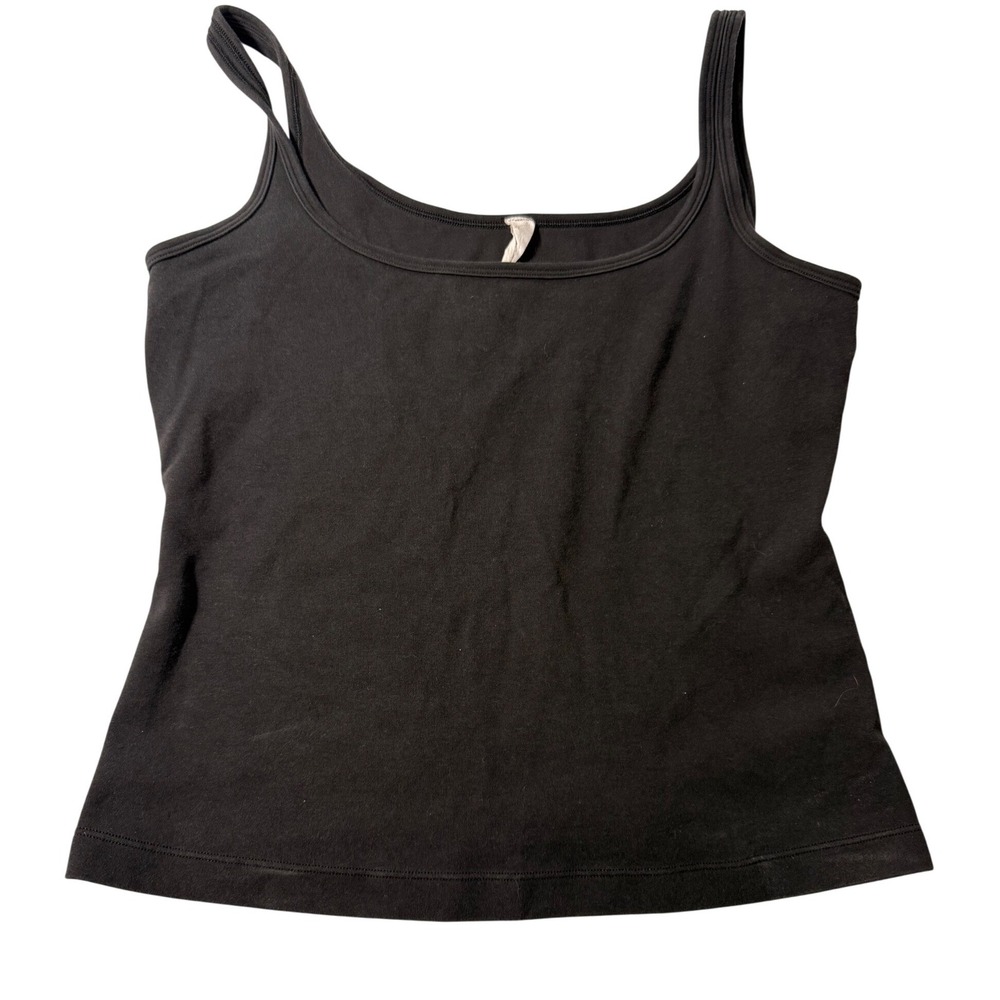 Lululemon Power Y Tank Top Black Cotton Blend Scoop Neck Camisole LW1F13S size 8